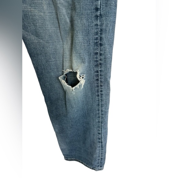 Lucky Brand Men’s 363 Vintage Straight Distressed Jeans in Blue Size 36 - Picture 9 of 11